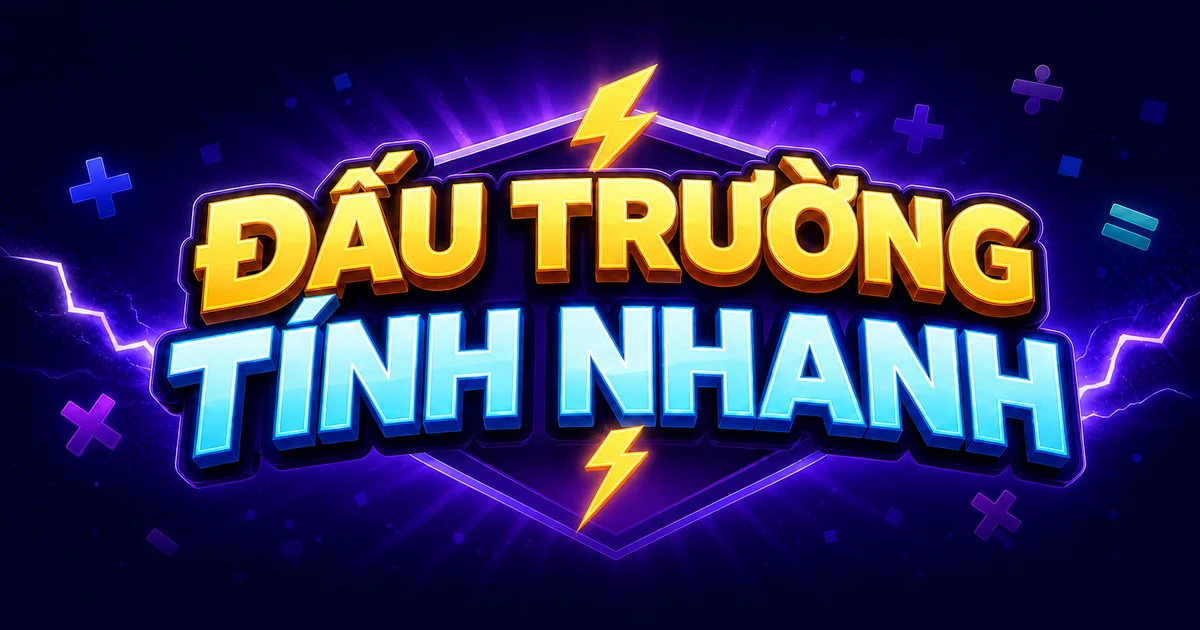 Logo sản phẩm Đấu Trường Tính Nhanh trên nền tím