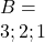 B = \\{3;2;1\\}