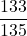 \dfrac{133}{135}