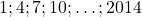 1; 4; 7; 10; \ldots; 2014