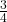 Rendered by QuickLaTeX.com \frac34