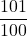 \dfrac{101}{100}