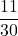 \dfrac{11}{30}